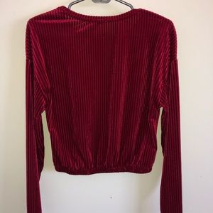 Zara ribbed velvet long sleeve